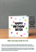 Family Birthday Cards 15x15 Sister