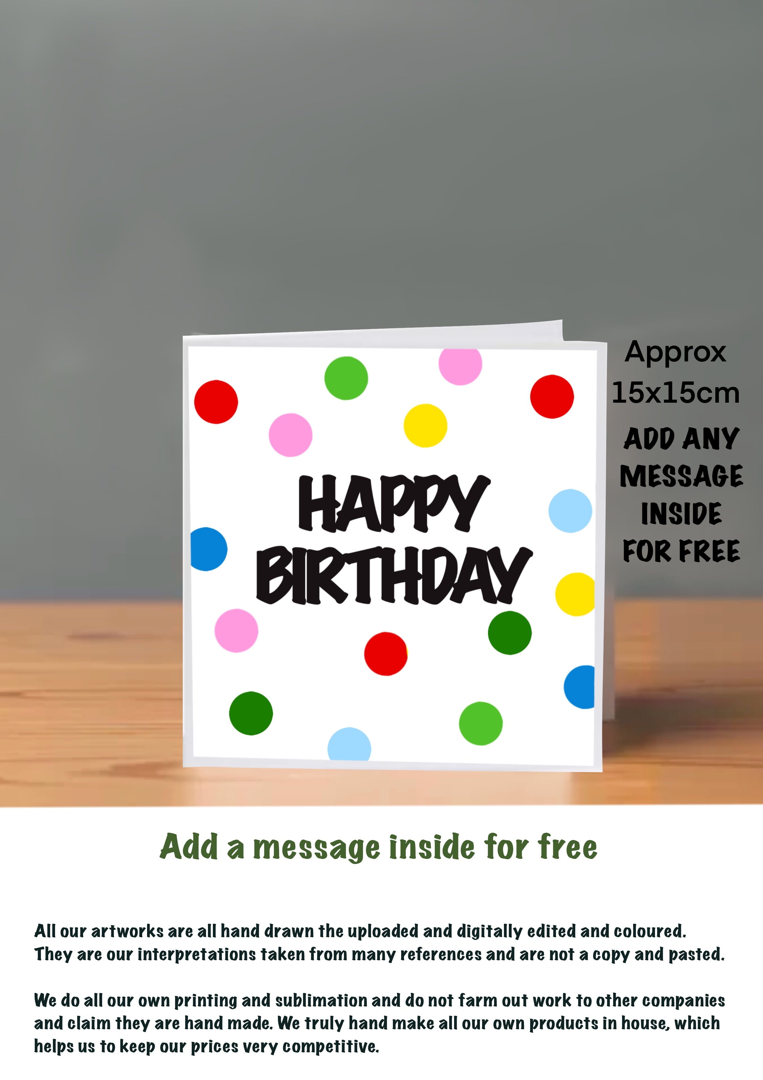 Family Birthday Cards 15x15