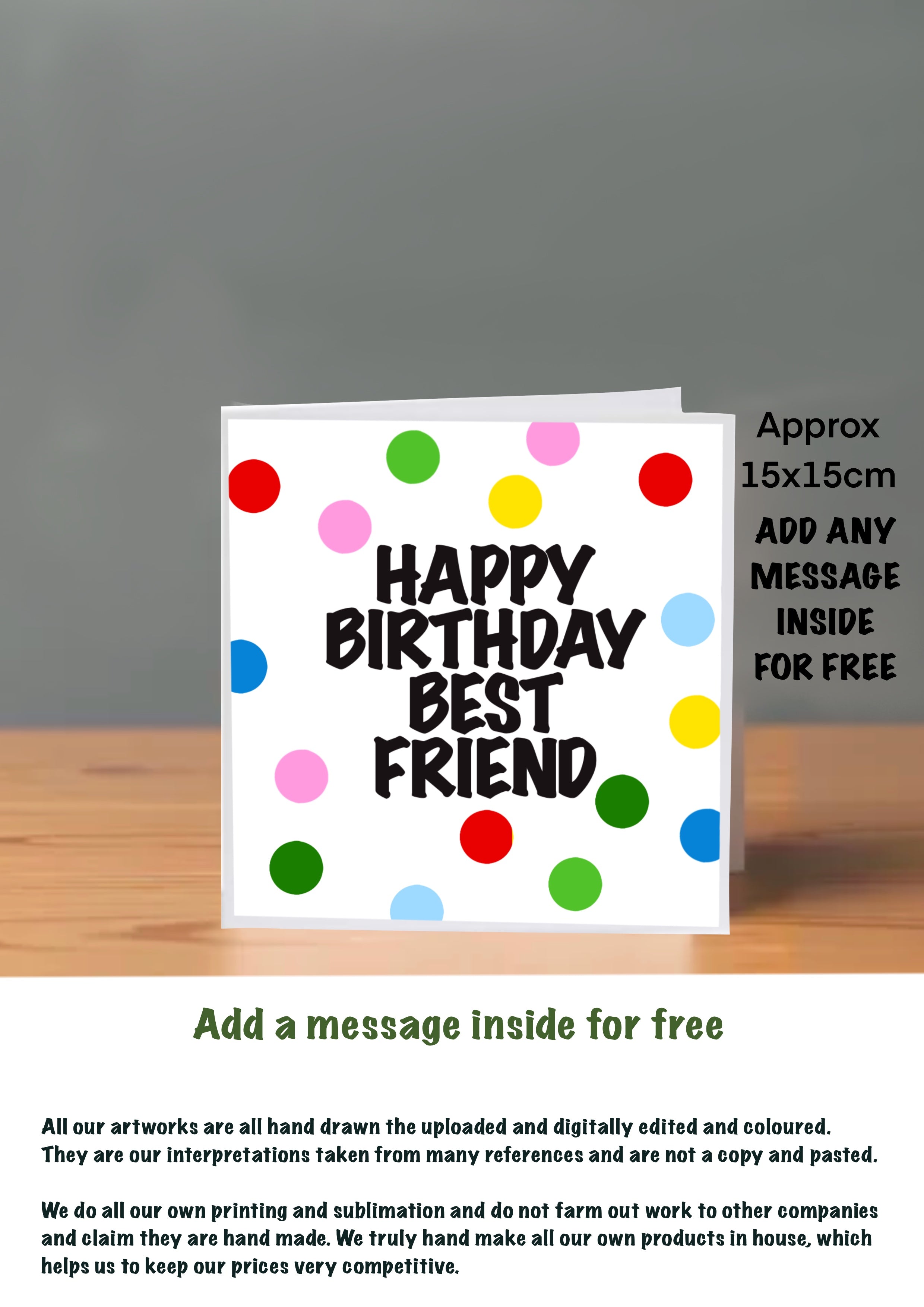 Family Birthday Cards 15x15 Best Friend