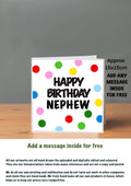 Family Birthday Cards 15x15 Nephew