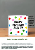 Family Birthday Cards 15x15 Aunty