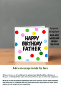 Family Birthday Cards 15x15 Father
