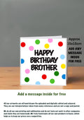 Family Birthday Cards 15x15 Brother