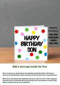 Family Birthday Cards 15x15 Son