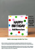 Family Birthday Cards 15x15 add name