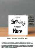 Family Birthday Cards 15x15 Niece