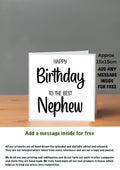 Family Birthday Cards 15x15 Nephew
