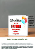 Family Birthday Cards 15x15 Father