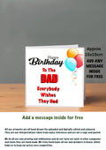 Family Birthday Cards 15x15 Dad