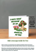 Mushroom Birthday Cards 15x15 magical