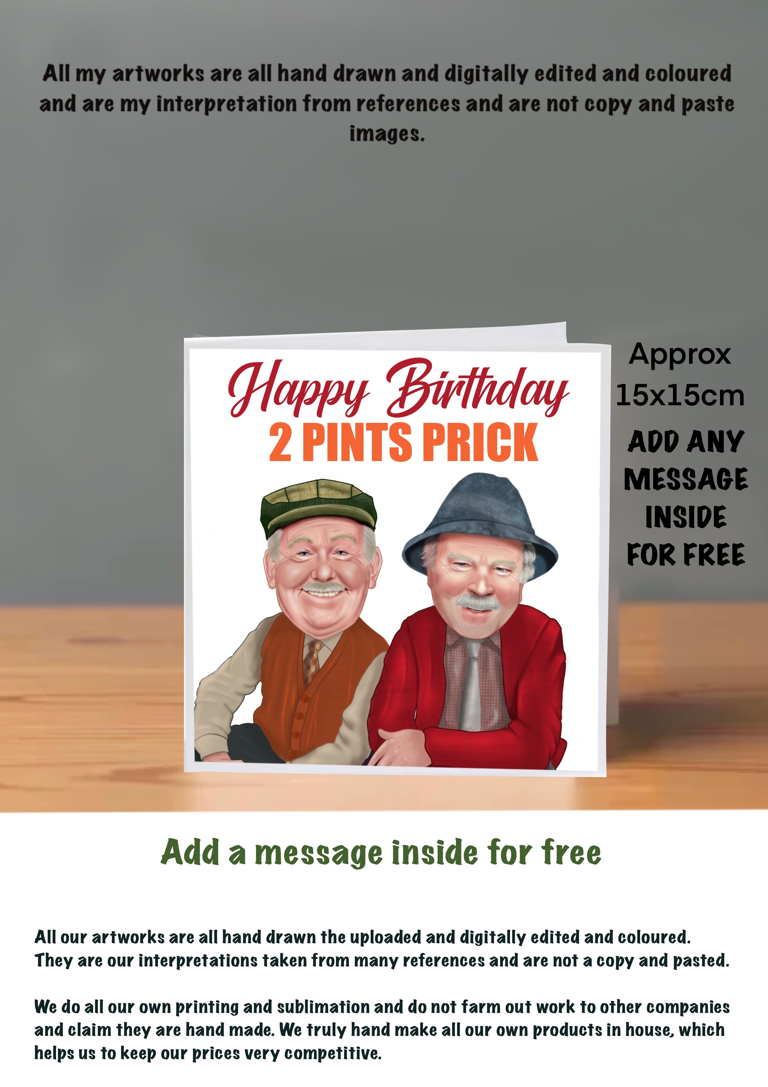 Still Game Cards 15x15 Birthday Cards Scottish Themed Cards slang saying