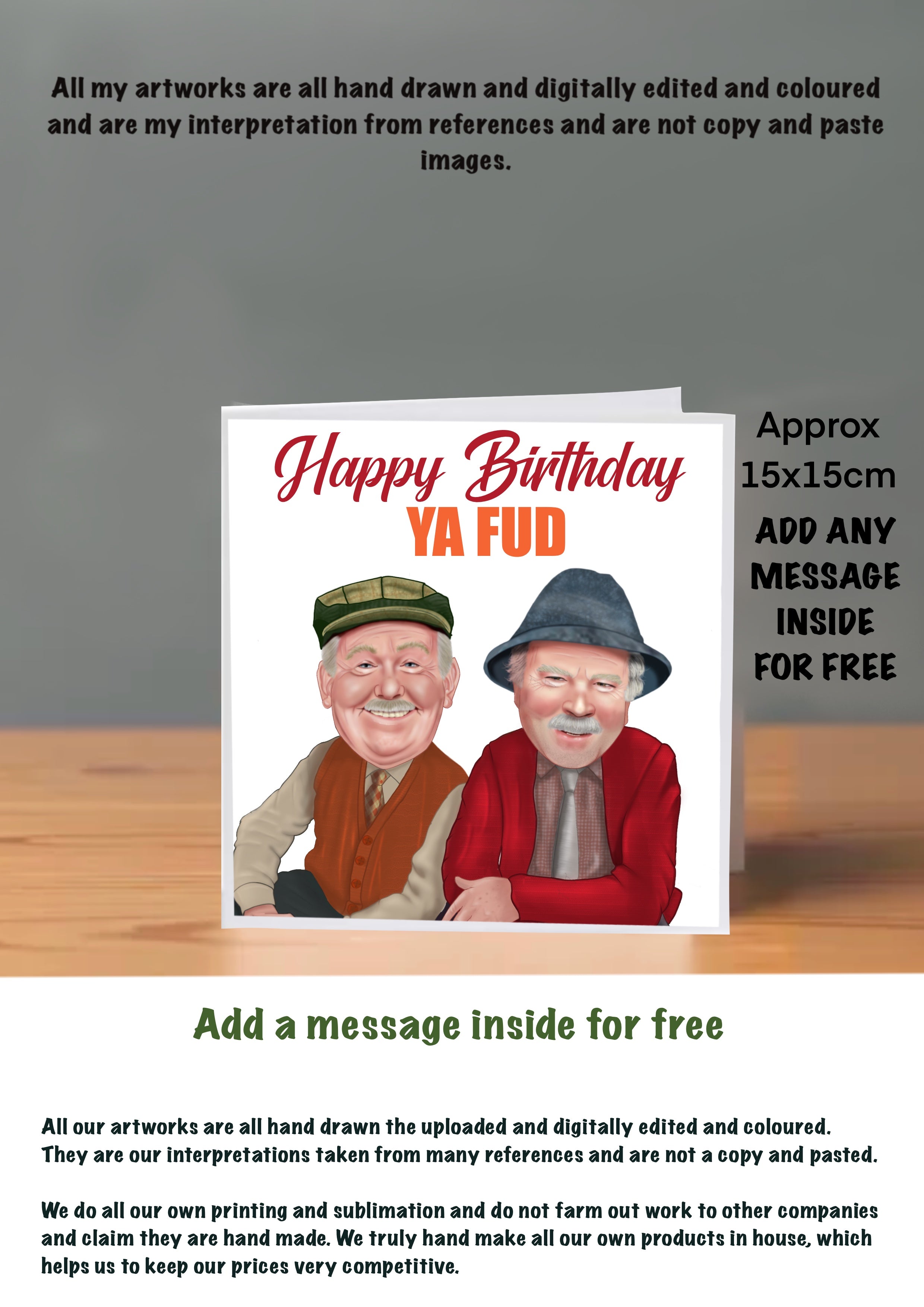 Still Game Cards 15x15 Birthday Cards Scottish Themed Cards slang saying