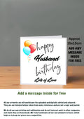 Family Birthday Cards 15x15 Husband