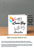 Family Birthday Cards 15x15 Lover Boy