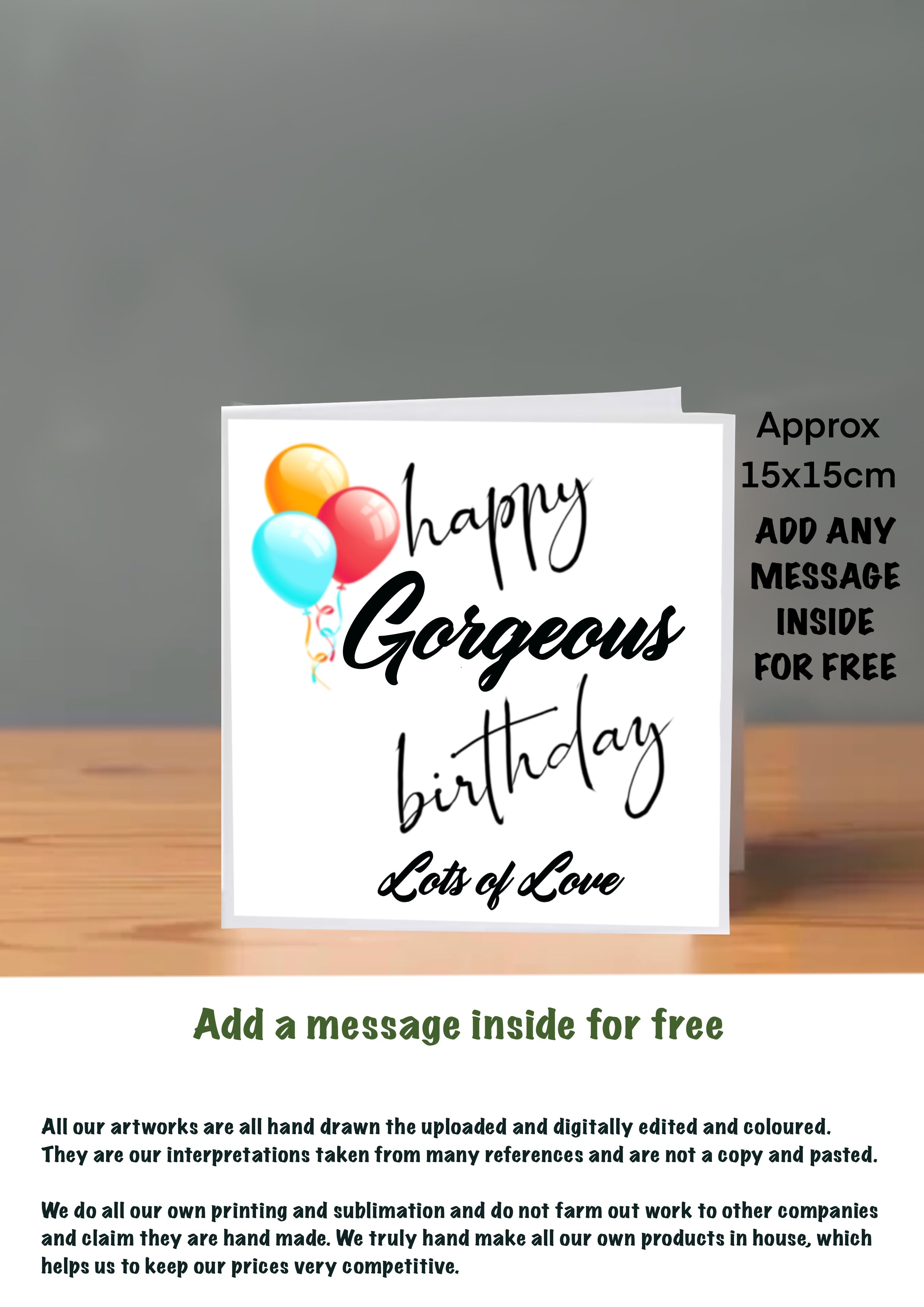 Family Birthday Cards 15x15 Gorgeous