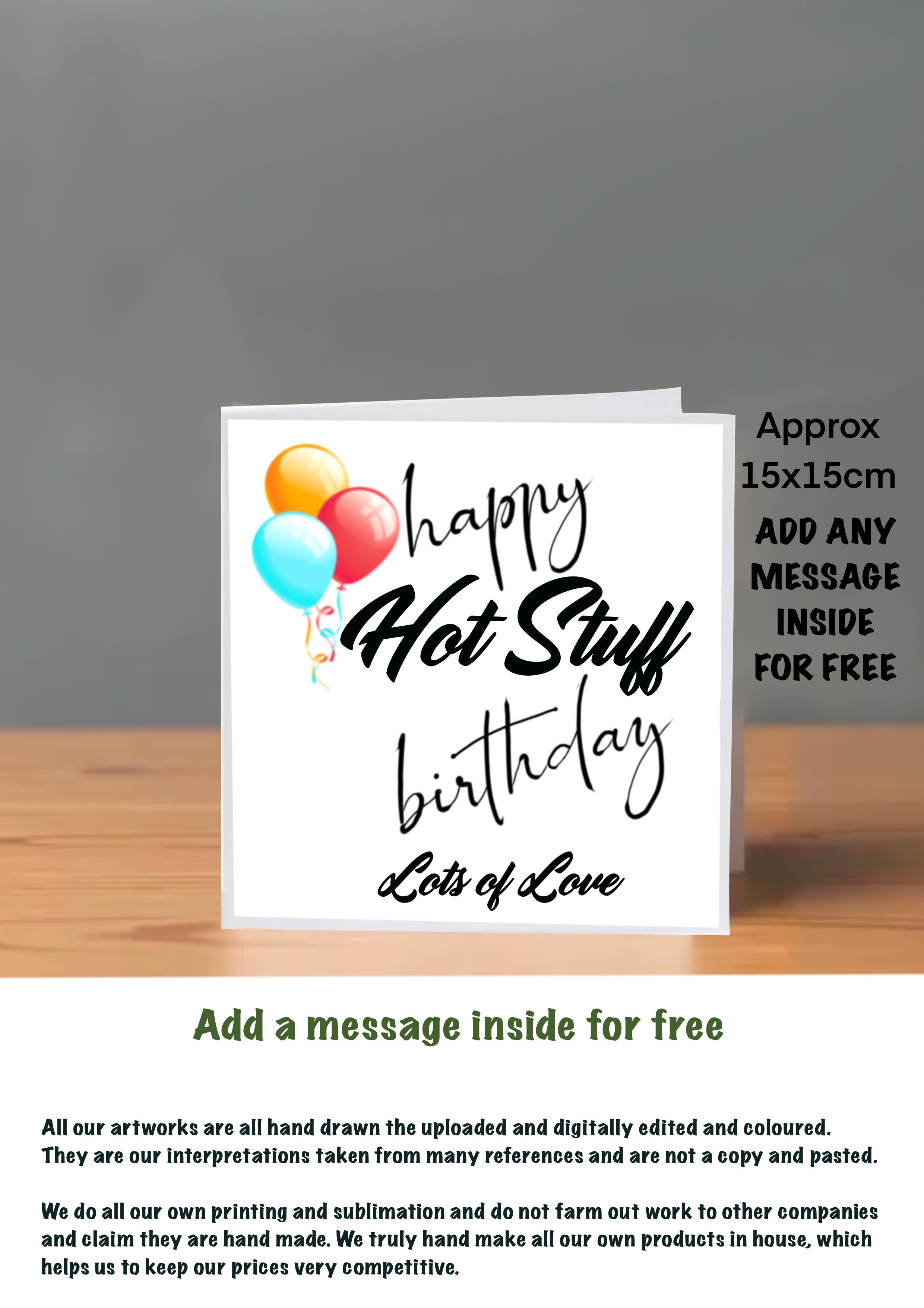 Family Birthday Cards 15x15 Hot Stuff