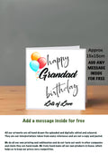 Family Birthday Cards 15x15 Grandad
