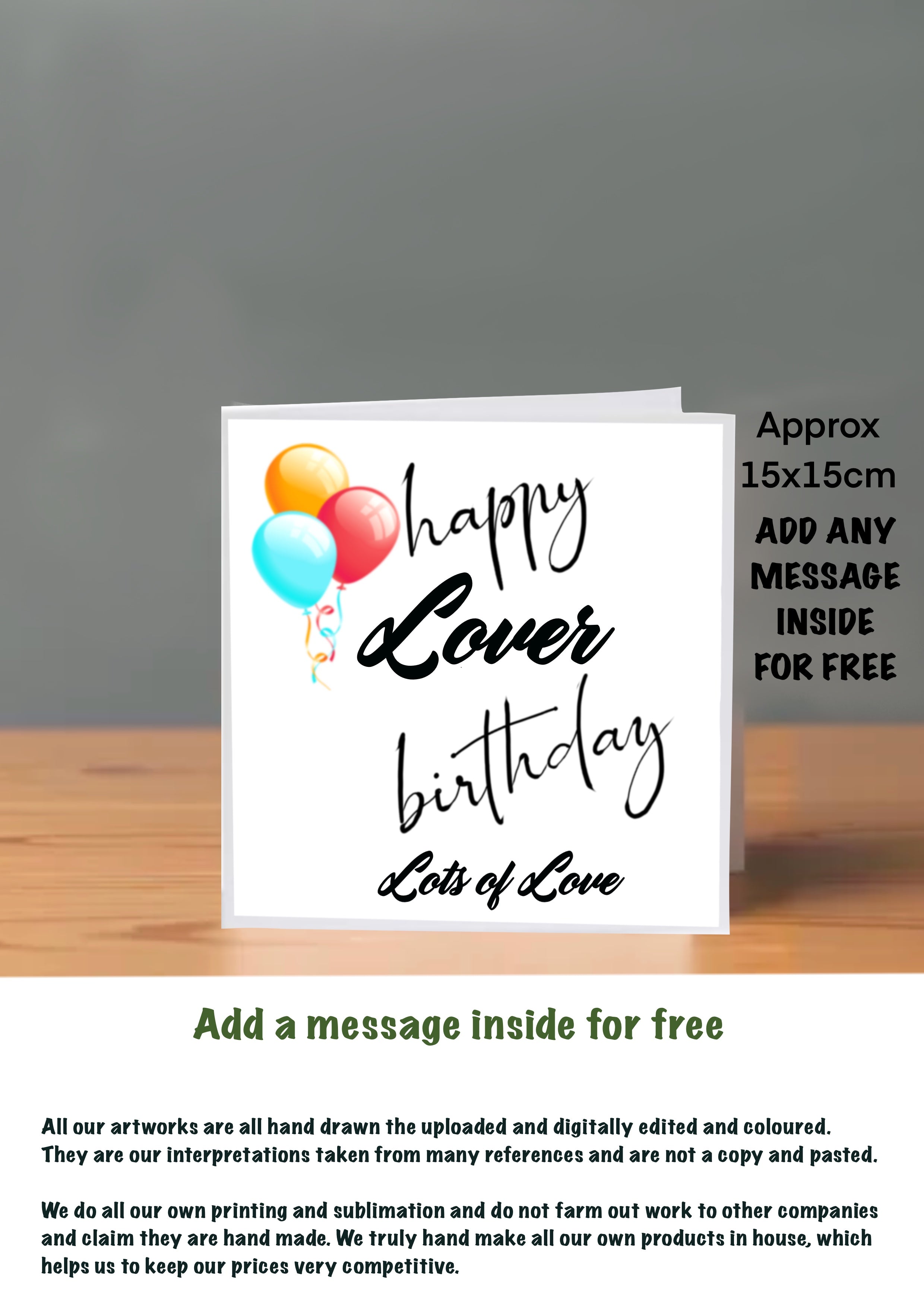 Family Birthday Cards 15x15 Lover