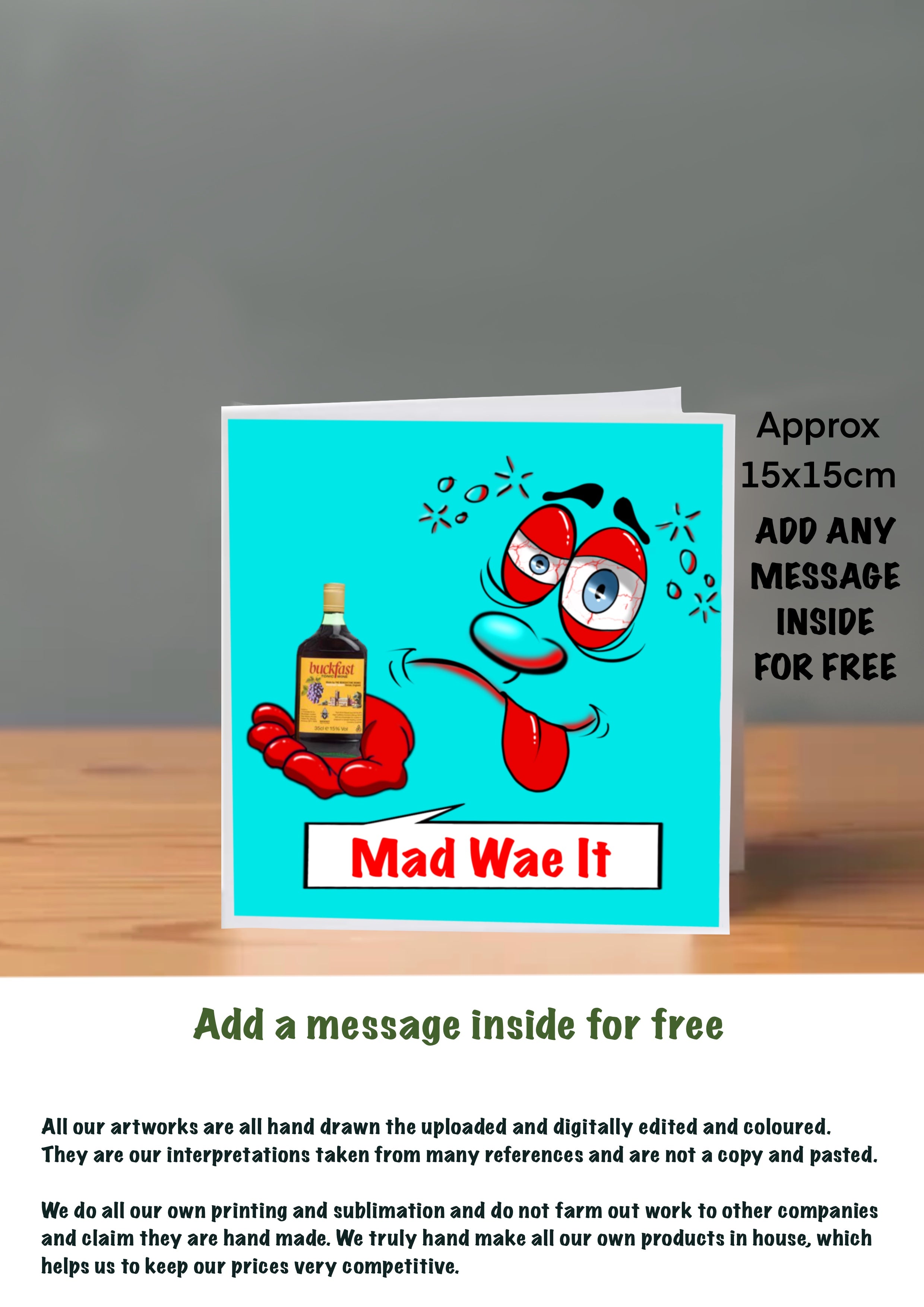 Emoji Cards 15x15 mad wae it