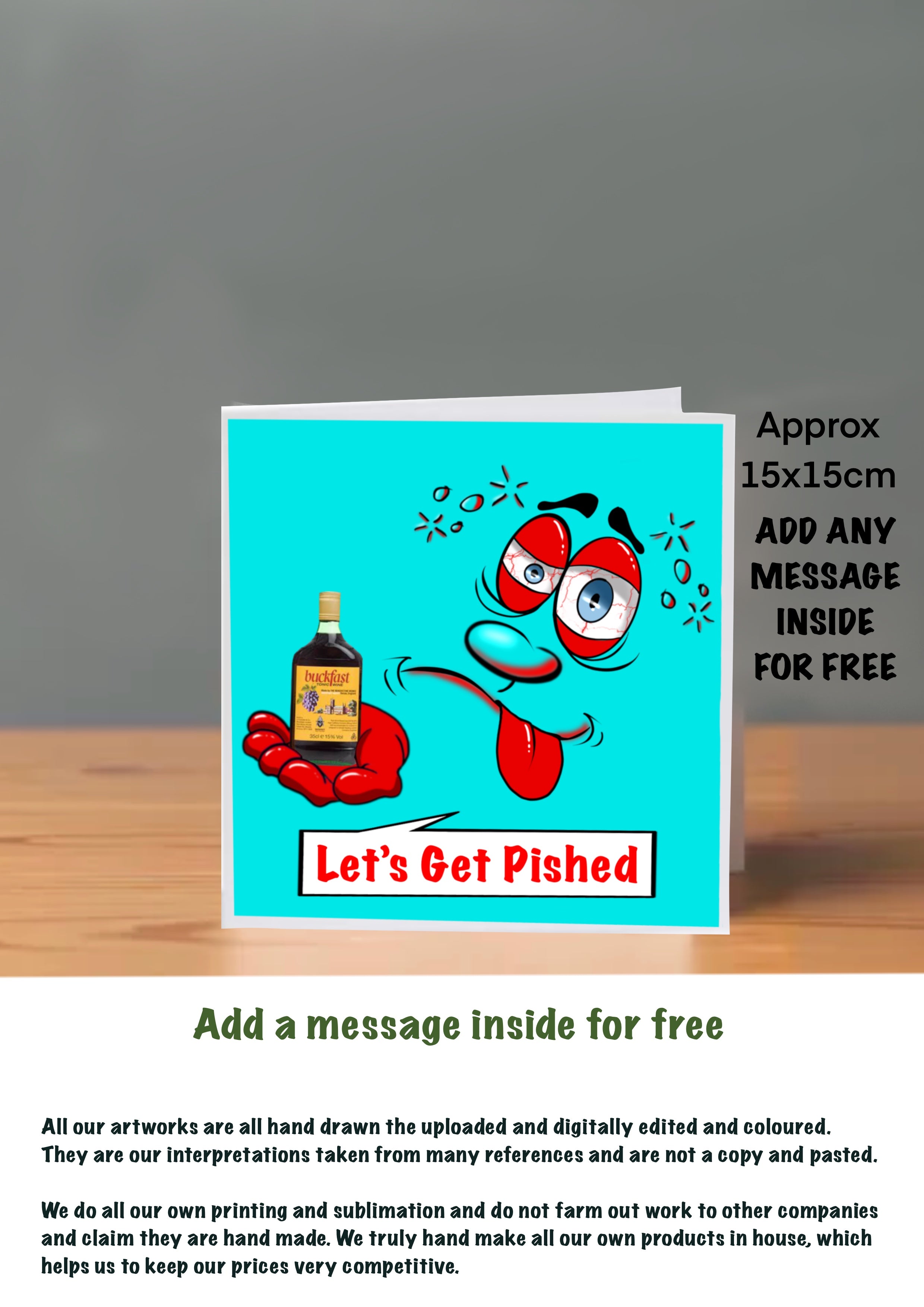 Emoji Cards 15x15 let’s get pished