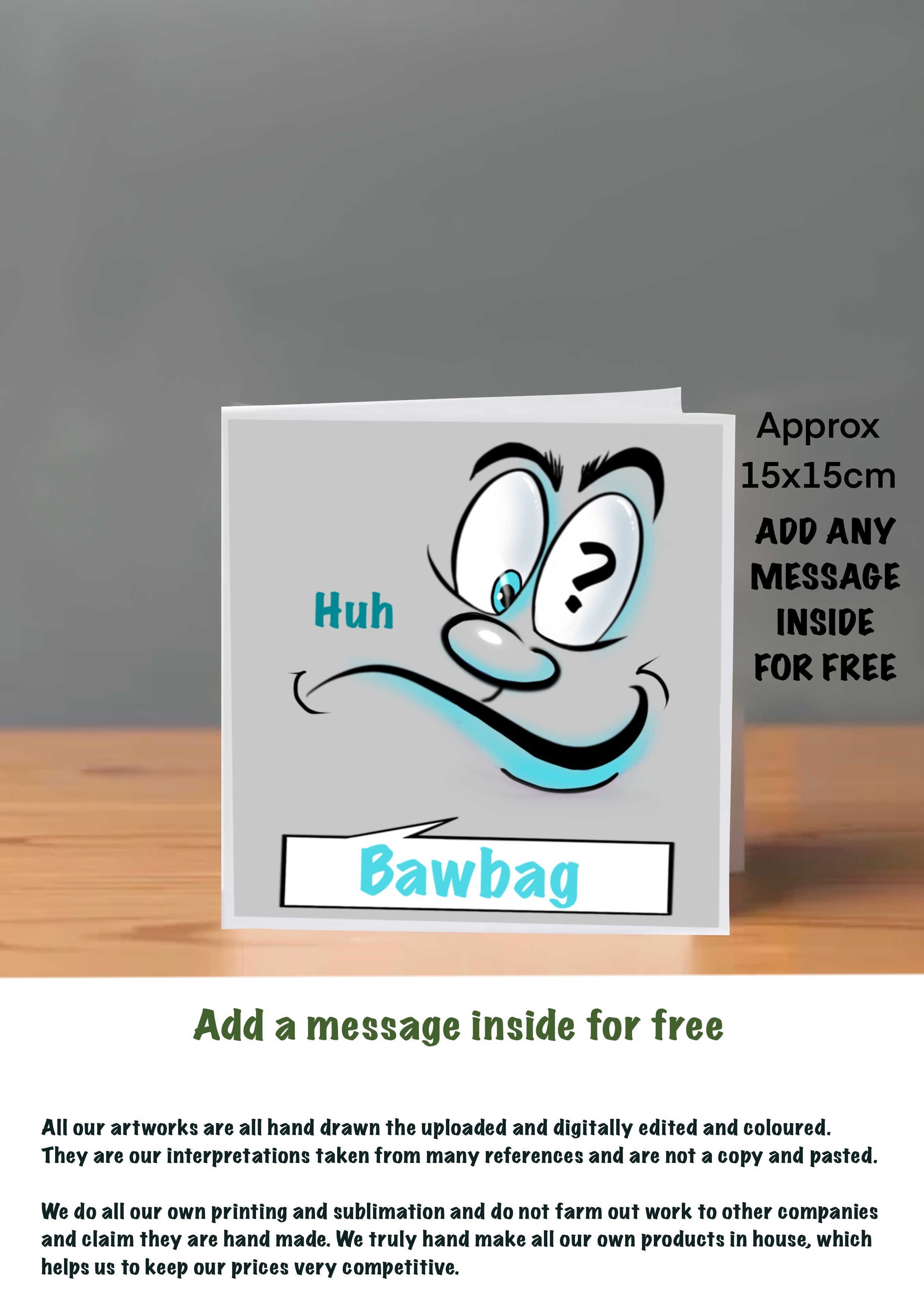 Emoji Cards 15x15 bawbag