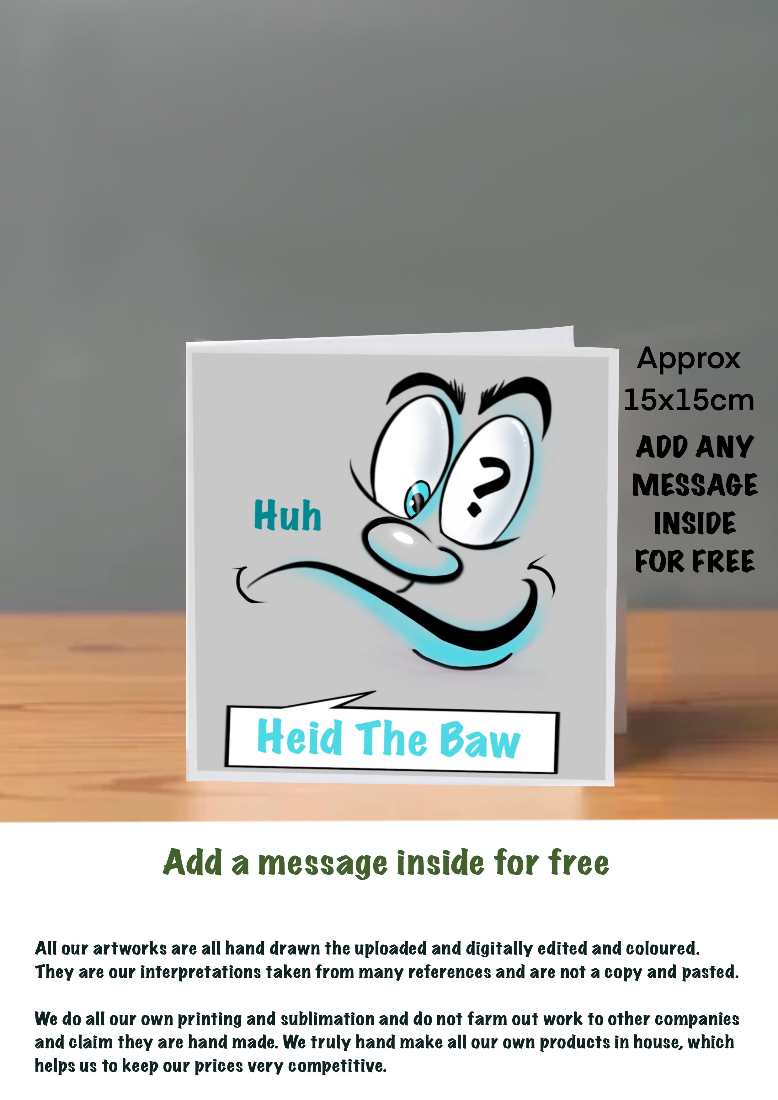 Emoji Cards 15x15 Heid the baw