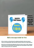 Age Cards  Happy Birthday 16th