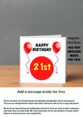 Age Cards  Happy Birthday 21st