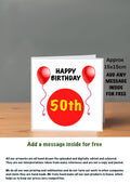 Age Cards  Happy Birthday 50th