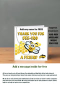 Bee Cards 15x15 Birthday Cards bee-ing a friend