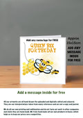 Bee Cards 15x15 Birthday Cards queen bee for the day