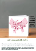 Baby Cards pink bow