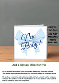 Baby Cards blue bow