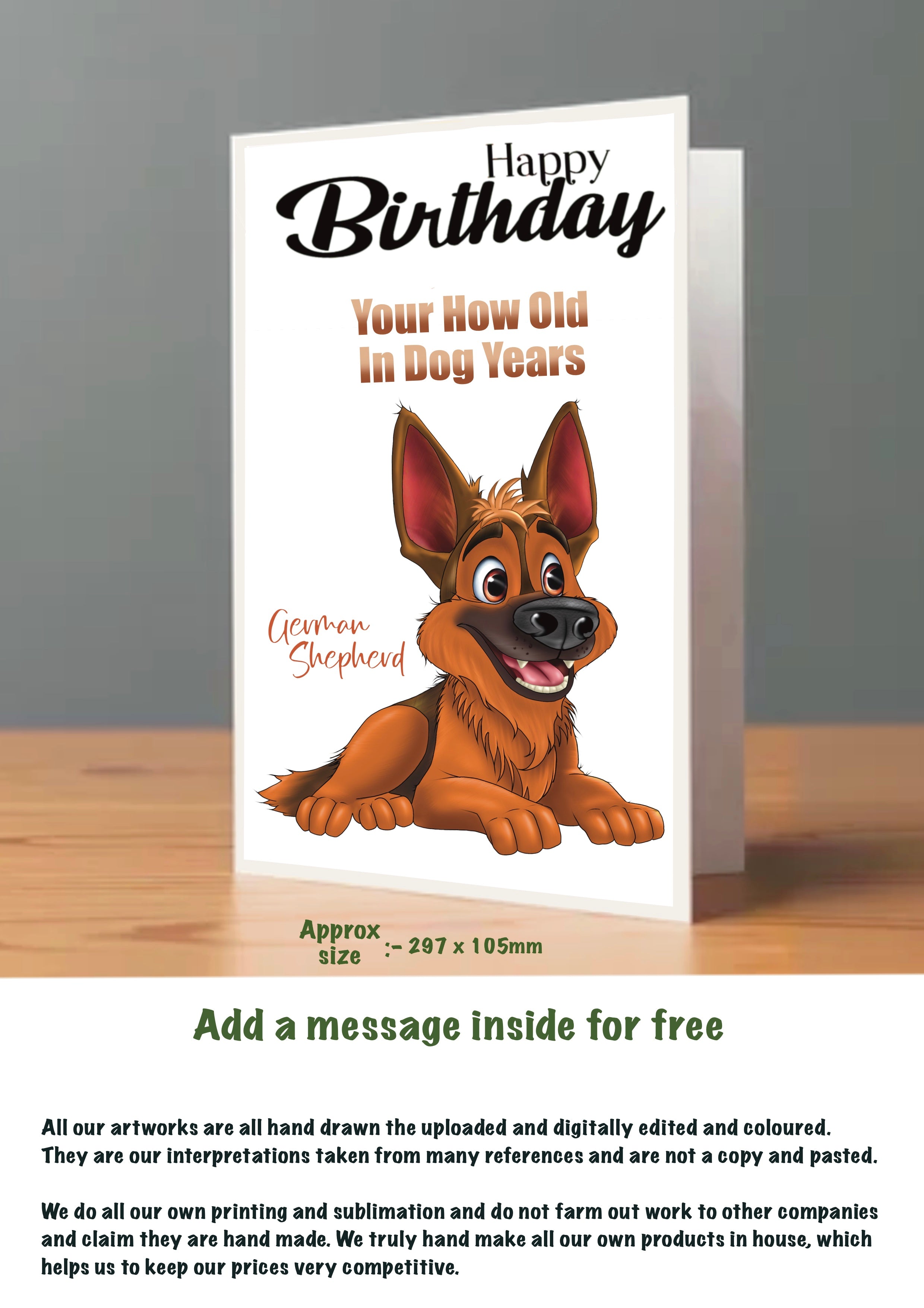 Large Dog Cards German Shepherd