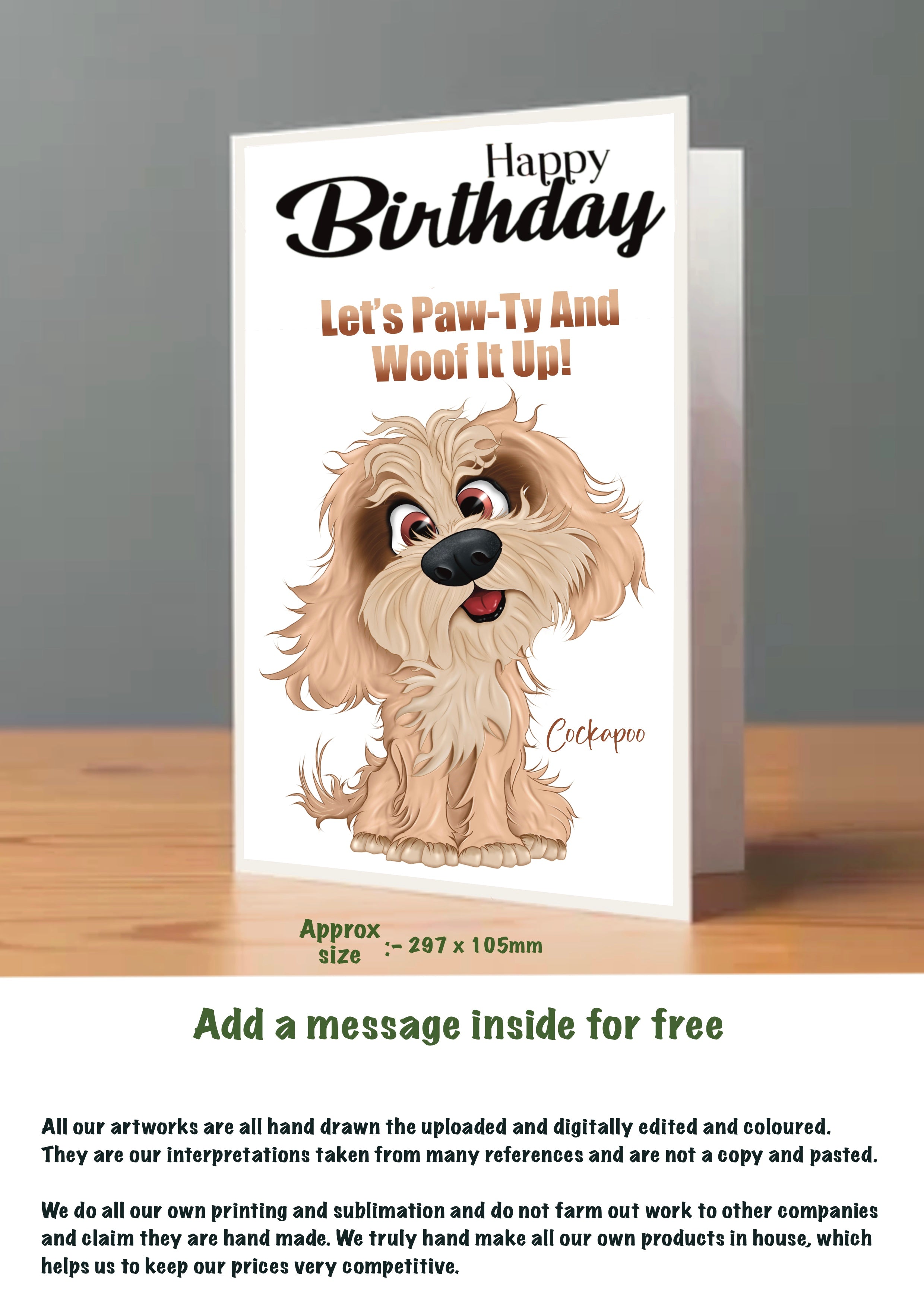 Large Dog Cards Cockapoo
