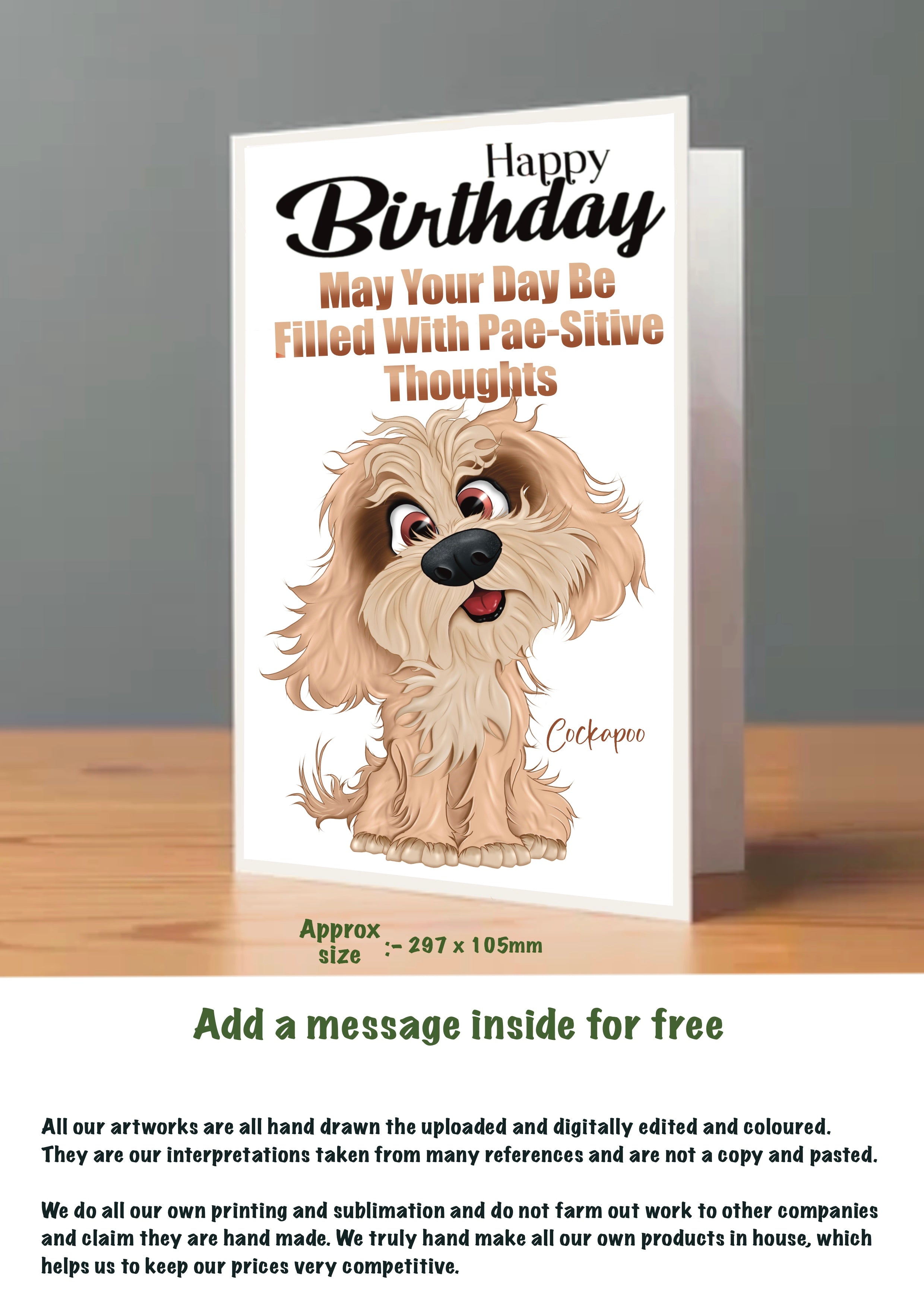 Large Dog Cards Cockapoo