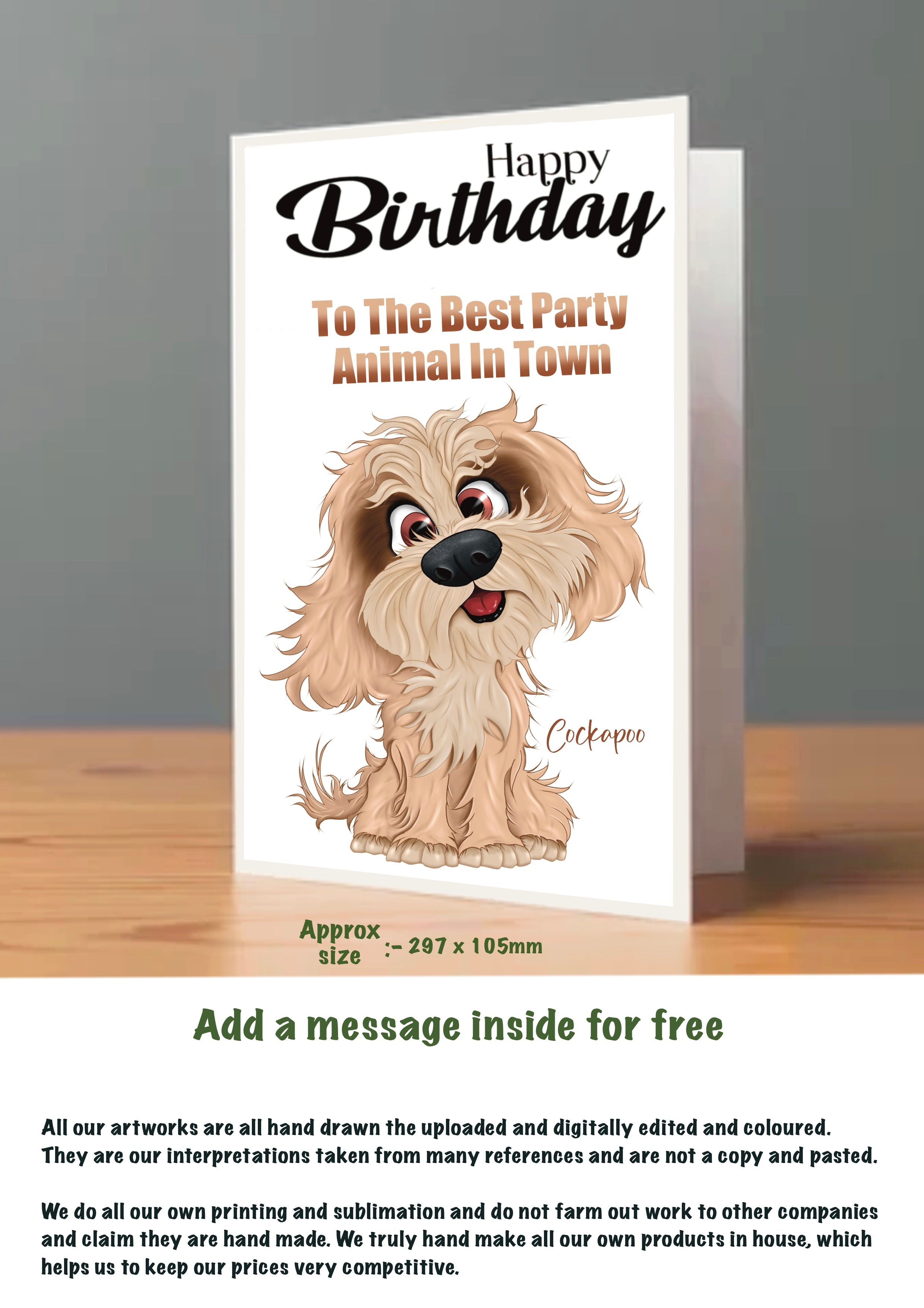 Large Dog Cards Cockapoo