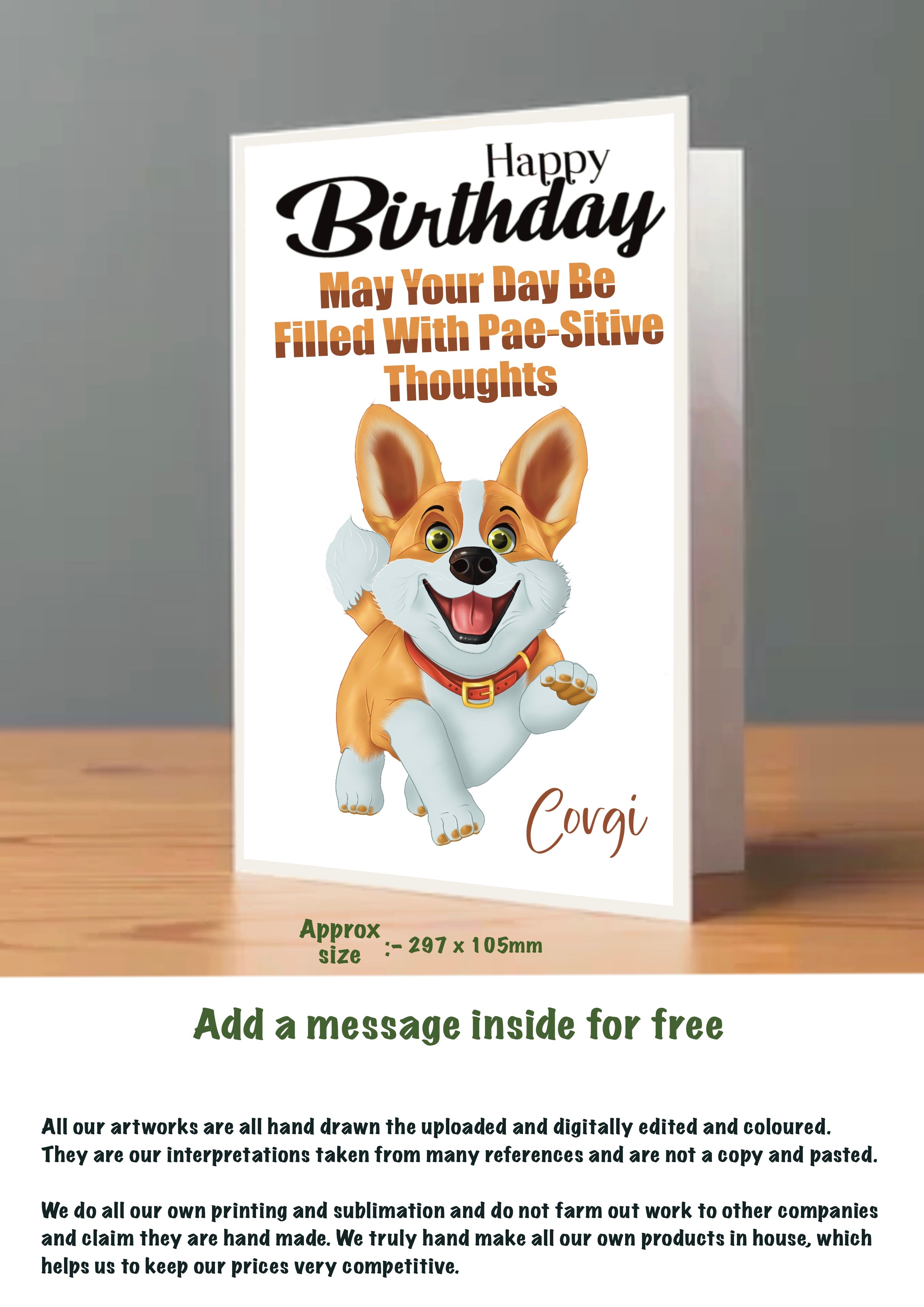 Large Dog Cards Corgi