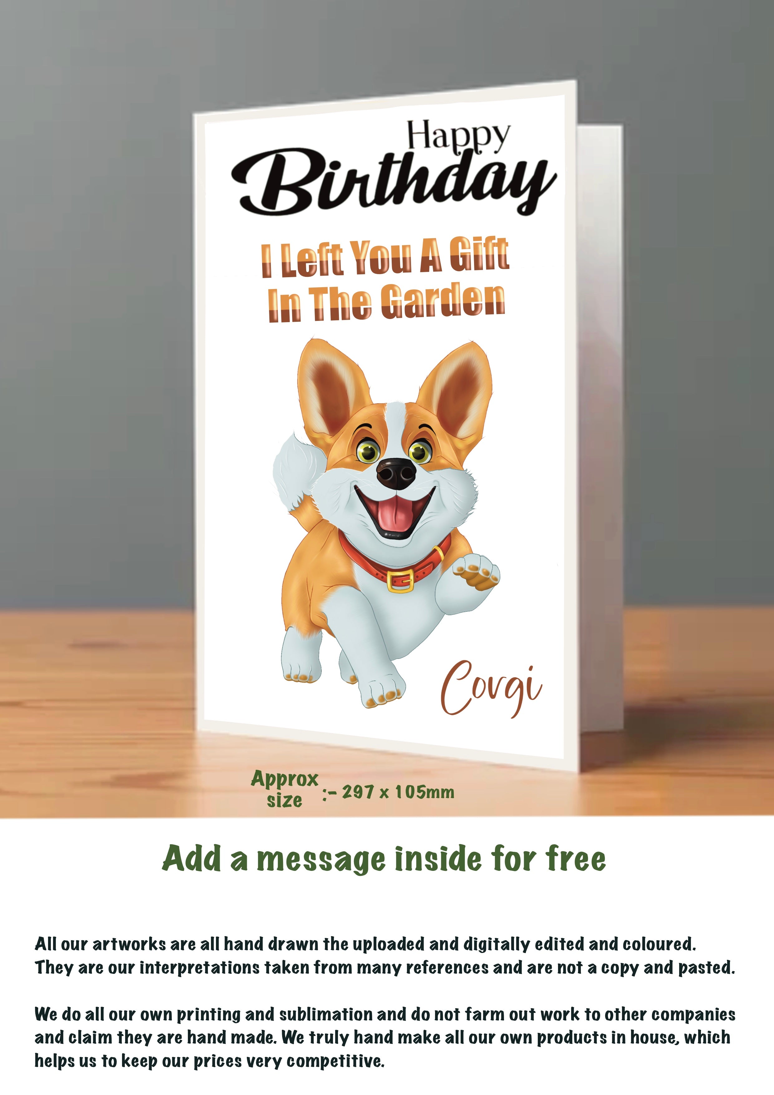 Large Dog Cards Corgi