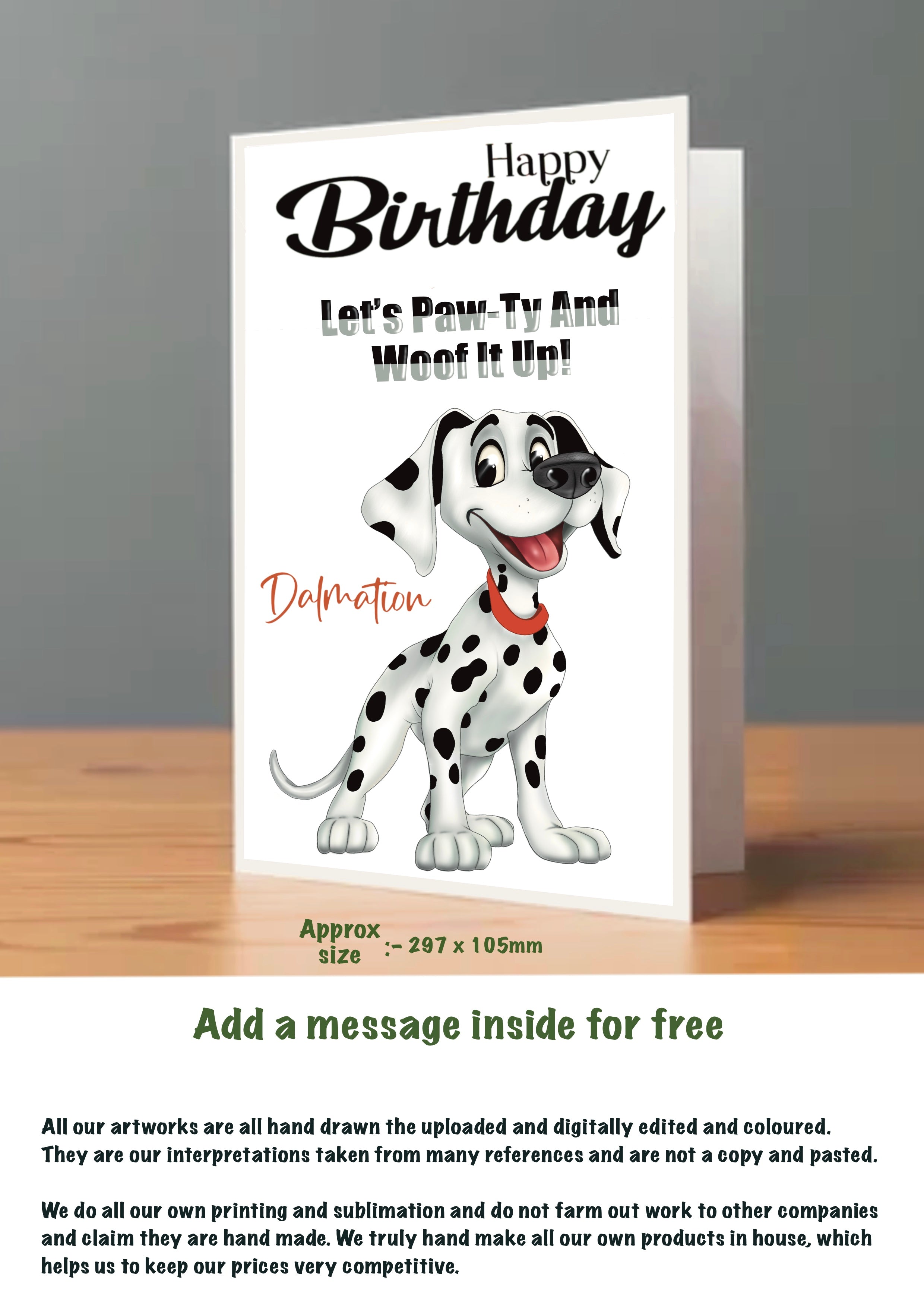 Large Dog Cards Dalmatian