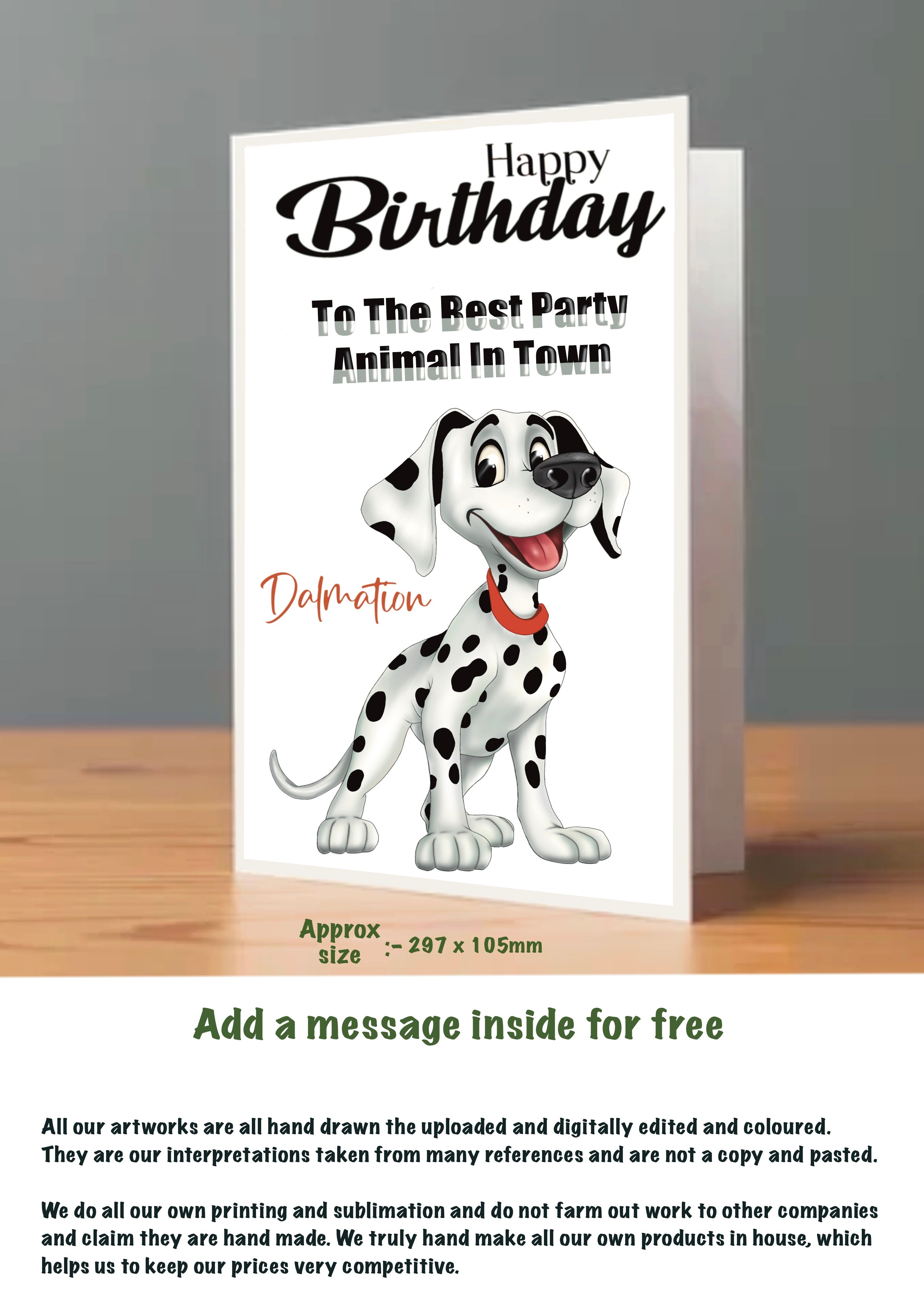 Large Dog Cards Dalmatian