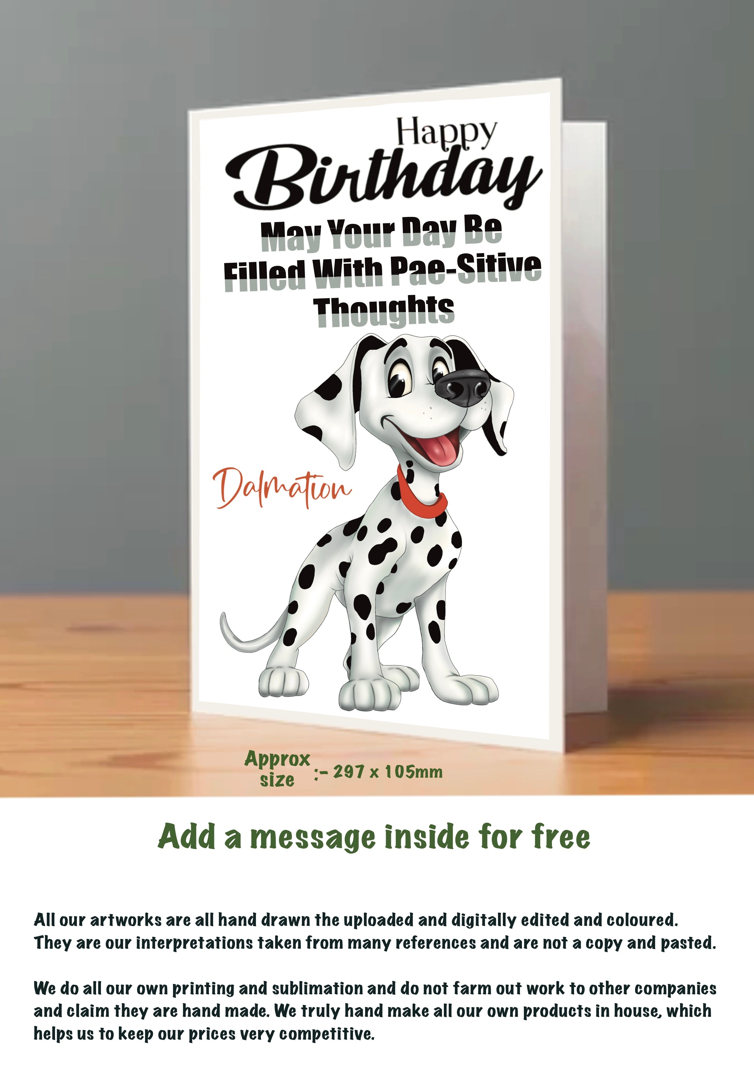 Large Dog Cards Dalmatian