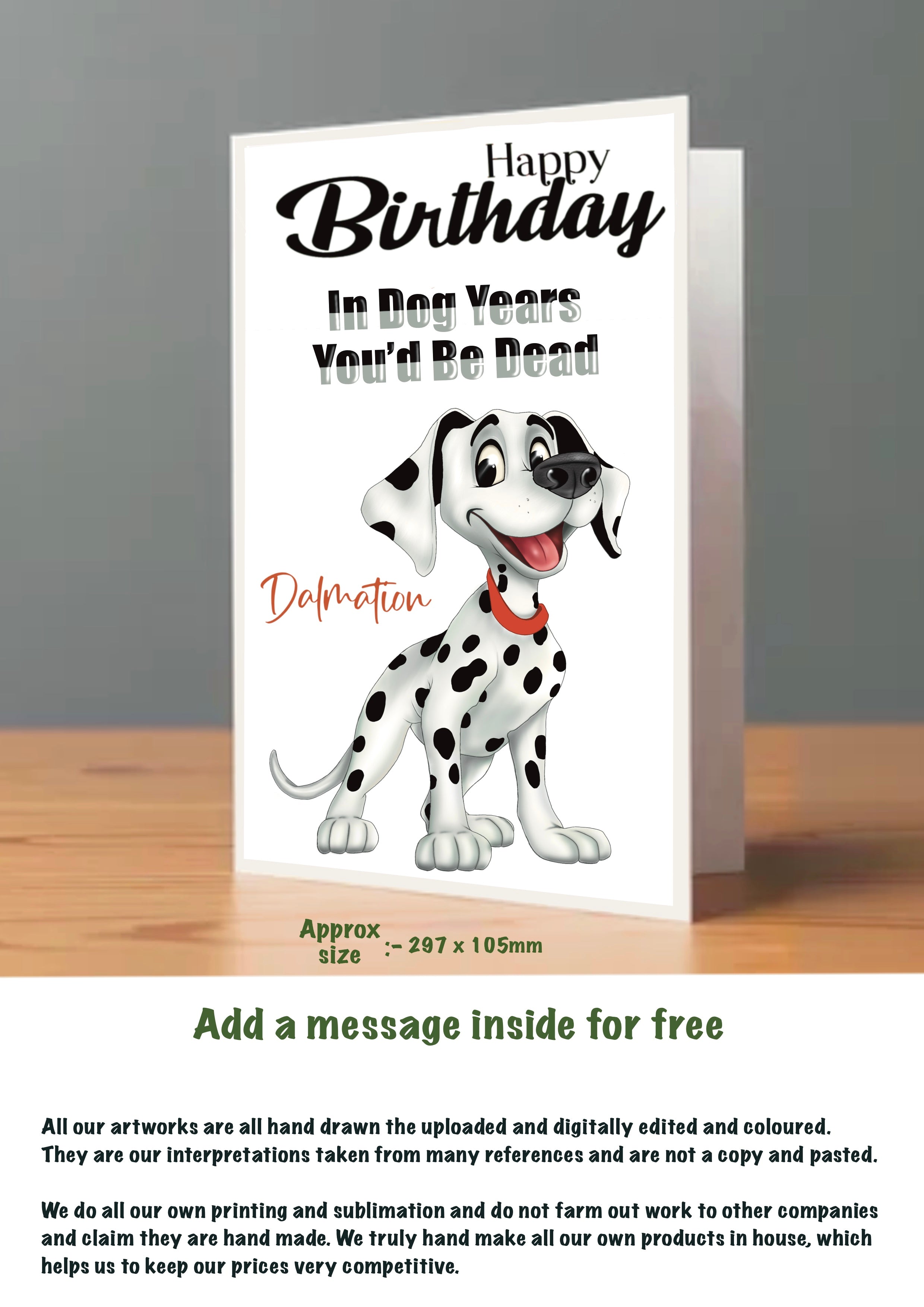 Large Dog Cards Dalmatian