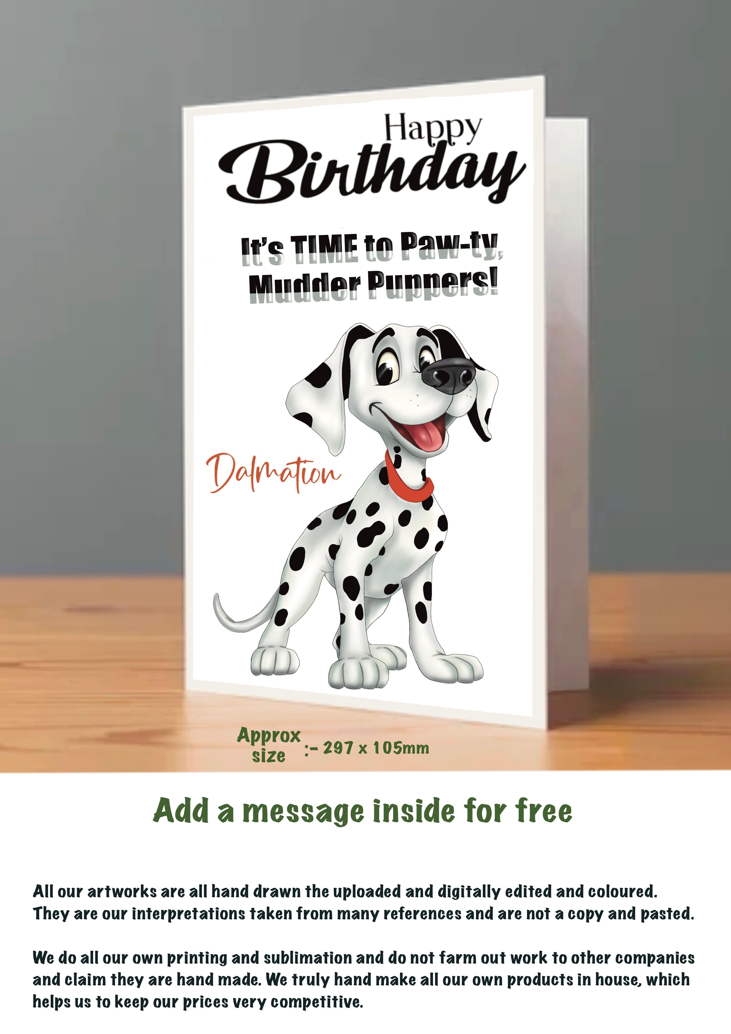 Large Dog Cards Dalmatian