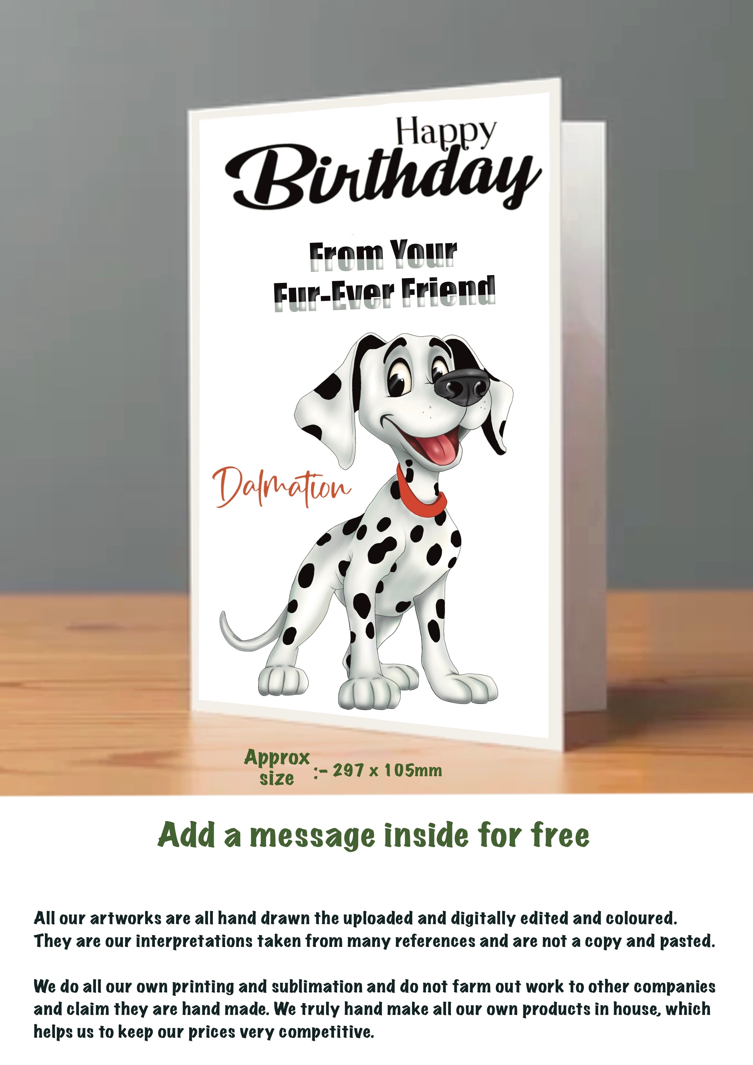 Large Dog Cards Dalmatian