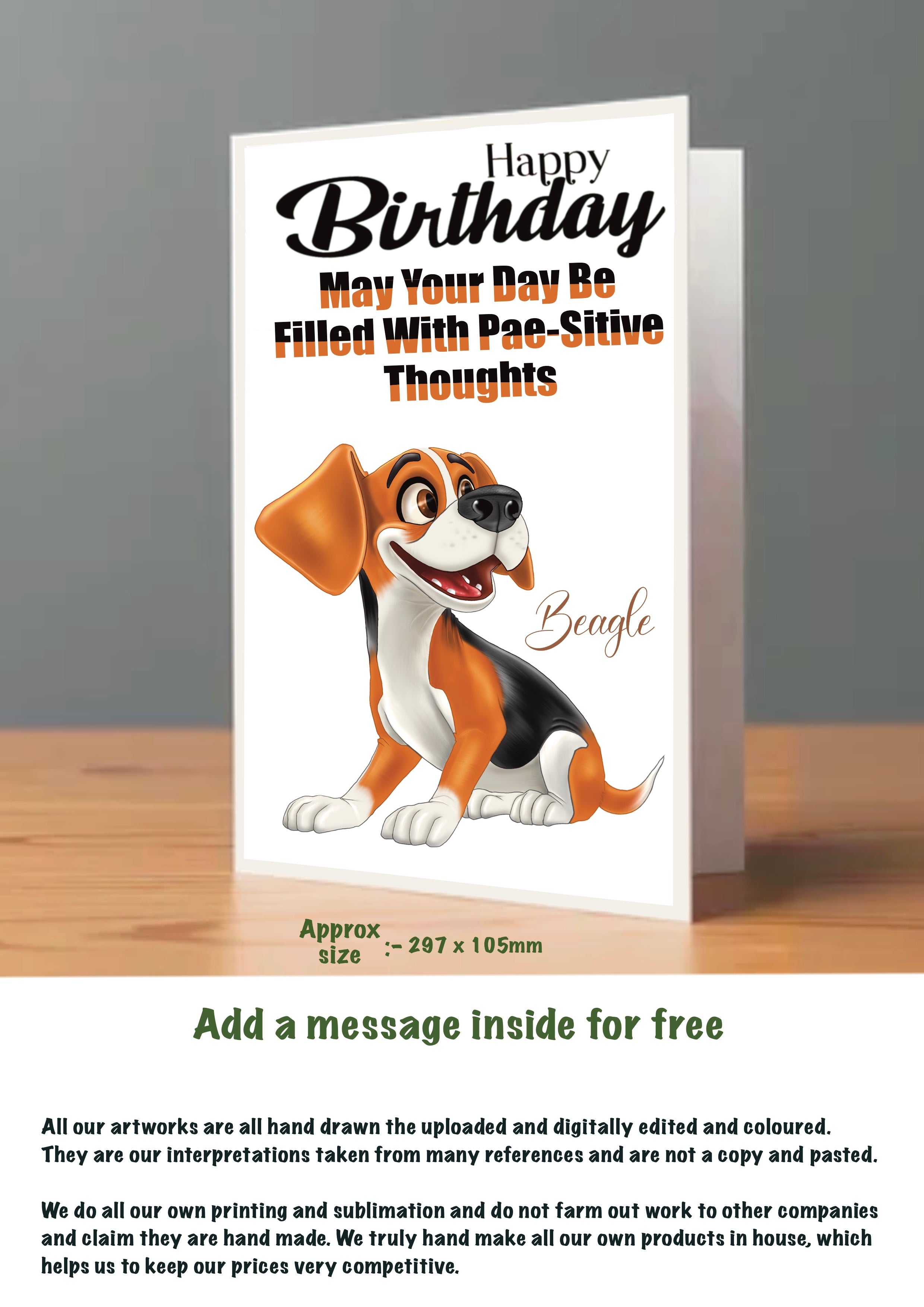 Large Dog Cards Beagle