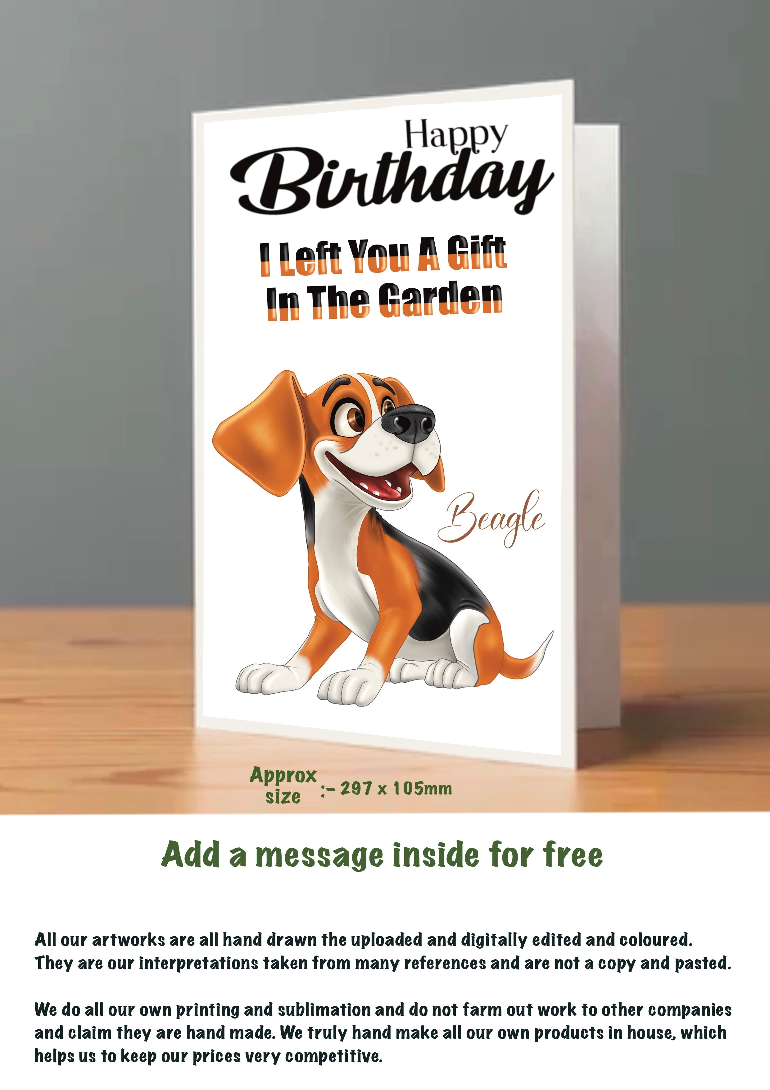 Large Dog Cards Beagle