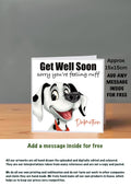 Dog Get Well Soon Cards 15x15 Dalmatian
