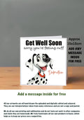 Dog Get Well Soon Cards 15x15 Dalmatian