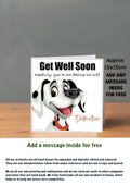 Dog Get Well Soon Cards 15x15 Dalmatian